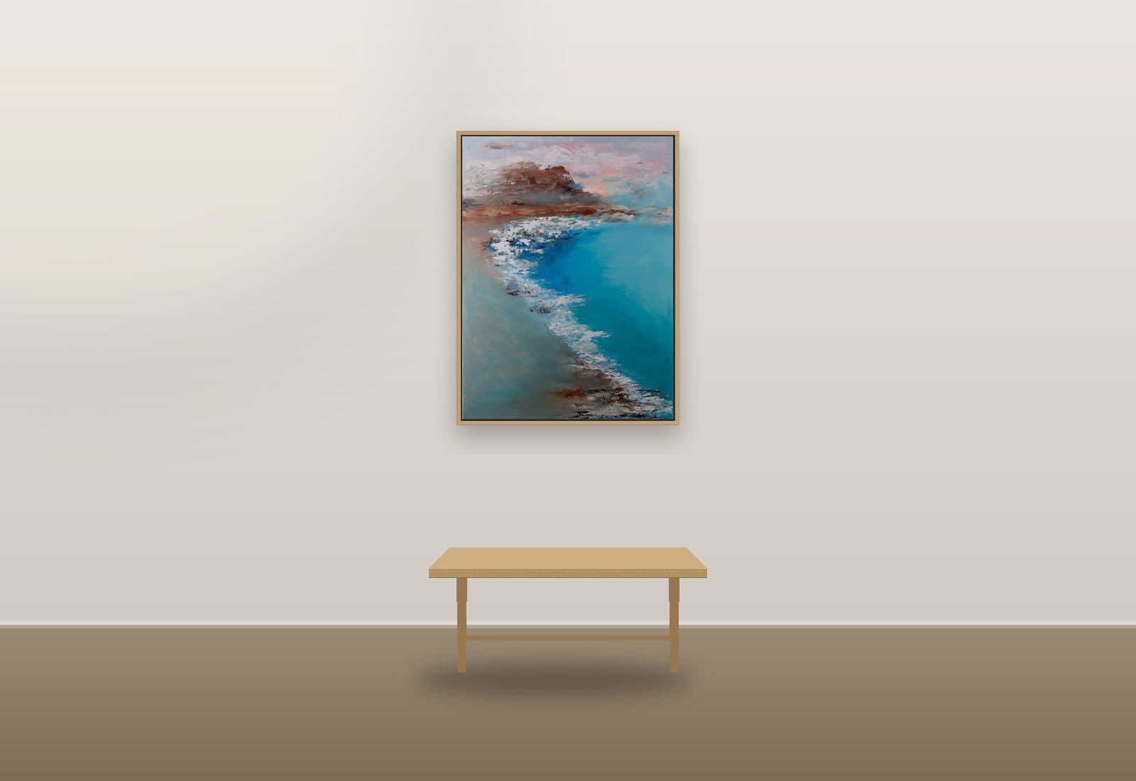 Eruption by Ritushka displayed in a penthouse — 122 × 91 cm (48 × 35.8 in)