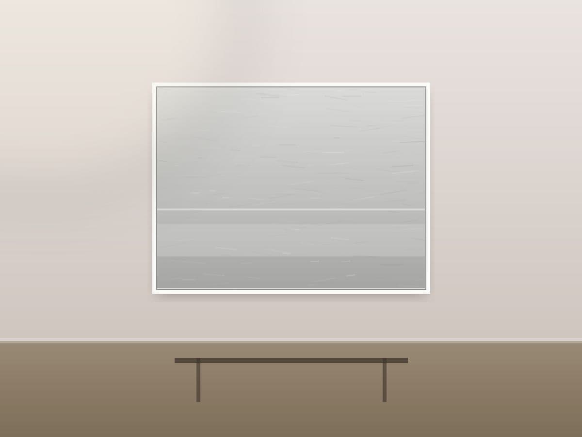 Estuary Atlas by Ritushka displayed in a designer space — charcoal, fog and muted gold