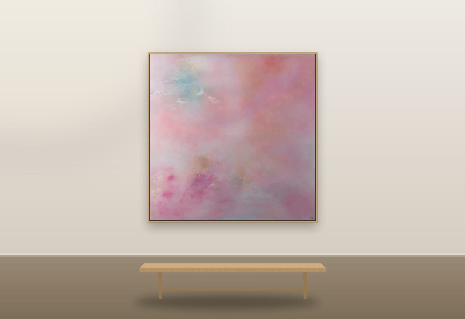 Just Add Champagne by Ritushka displayed in a luxury home — rose, blush and pale gold