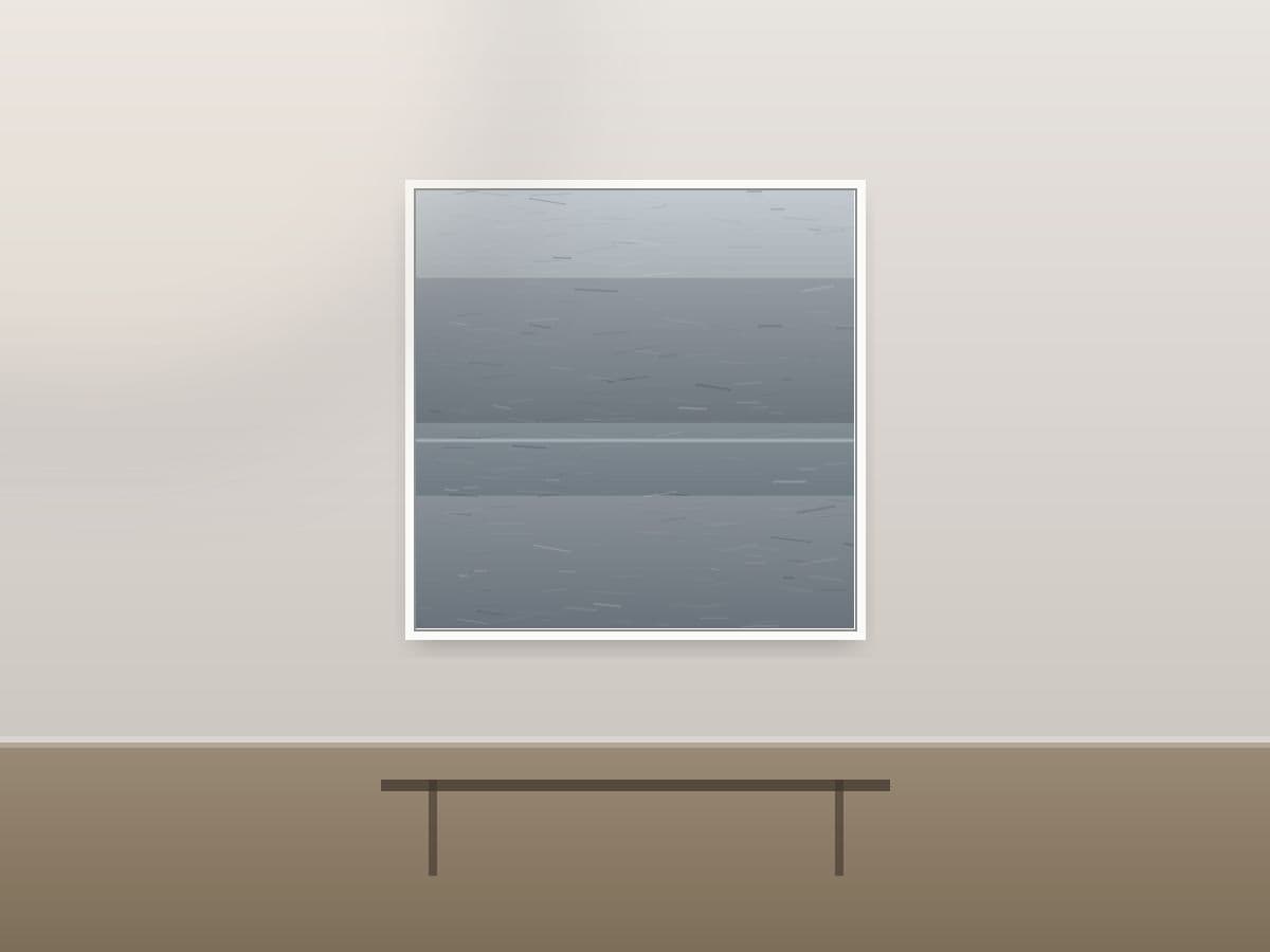 Marble Whisper by Ritushka displayed in a penthouse — slate greys, mist and pale silver