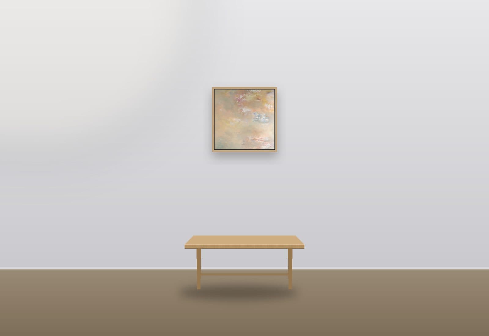 Marshmallow by Ritushka displayed in a modern apartment — 60 × 60 cm (23.6 × 23.6 in)