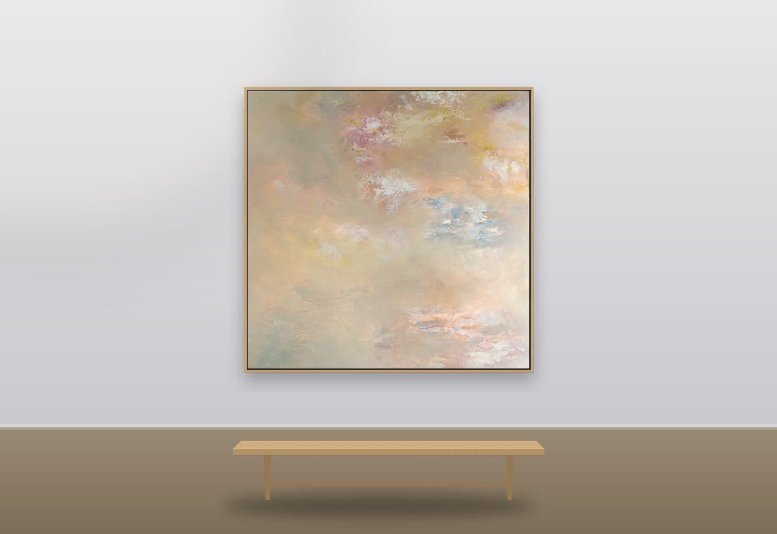 Mashmellow by Ritushka displayed in a modern apartment — butter cream, sand and pale rose