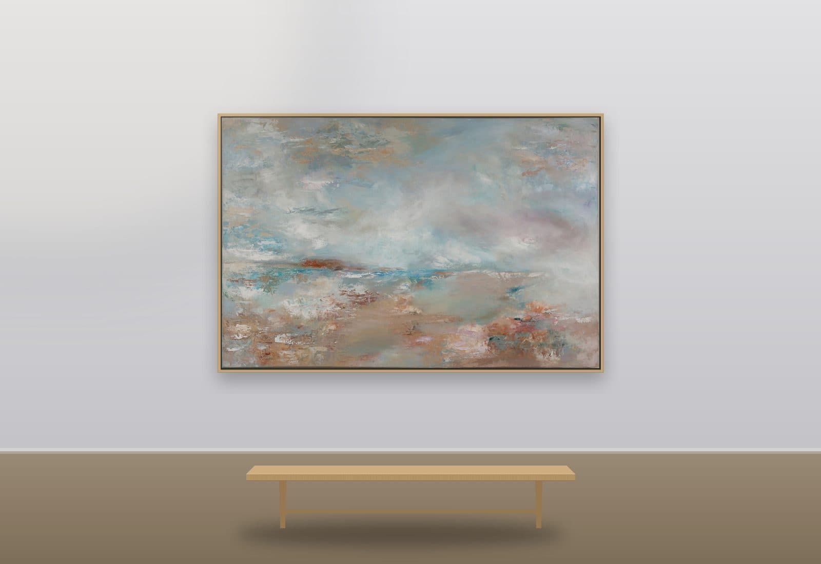 Plateau by Ritushka displayed in a boardroom — bone, oyster and pale sand