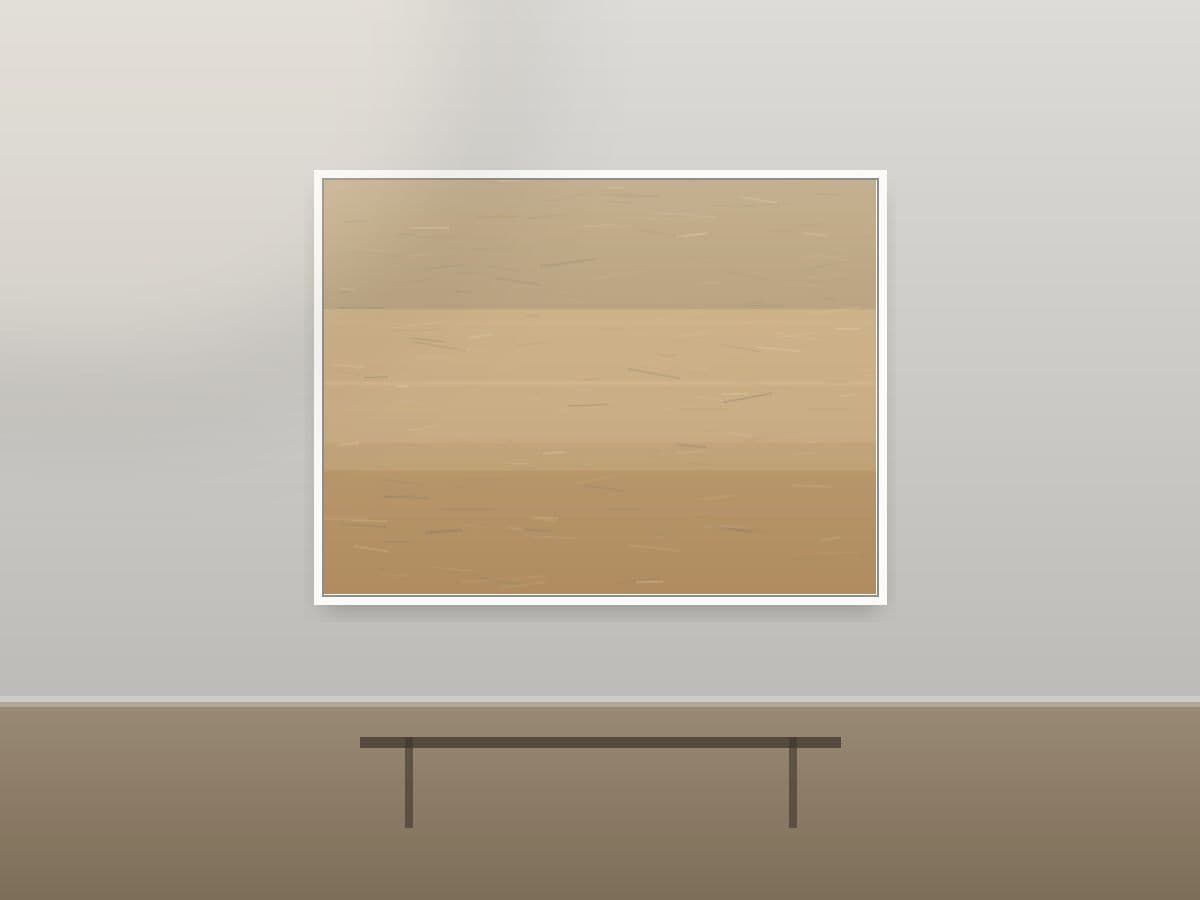 Saltwater Rhythm by Ritushka displayed in a architectural interior — warm sand, ochre and chalk