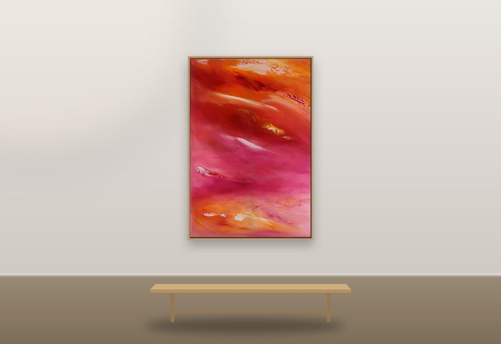 Without Sweet Harmony II by Ritushka displayed in a penthouse — scarlet, orange and deep rose
